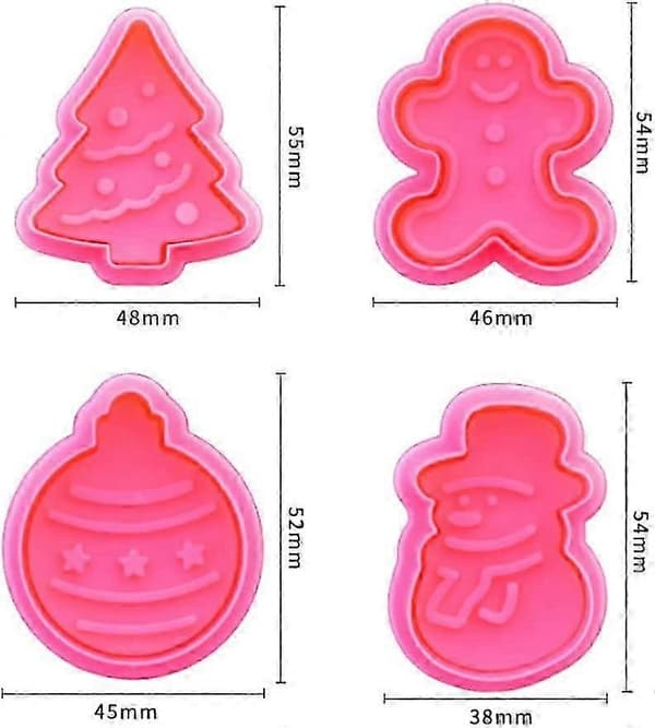 4 st Kakstämplar Kexform Kakform Pepparkakshus Julkakform
