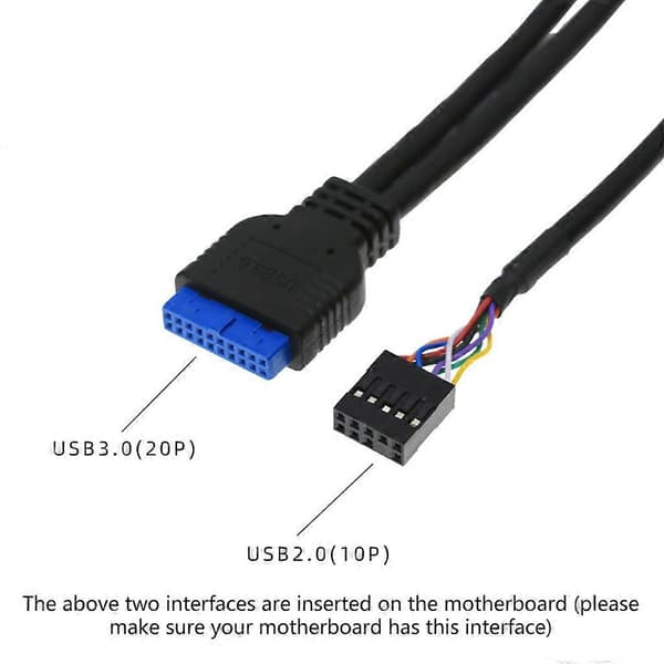 Frontpanel USB3.0+USB3.0+H D Audio Jack Porte I/O Board+Internt Kabel