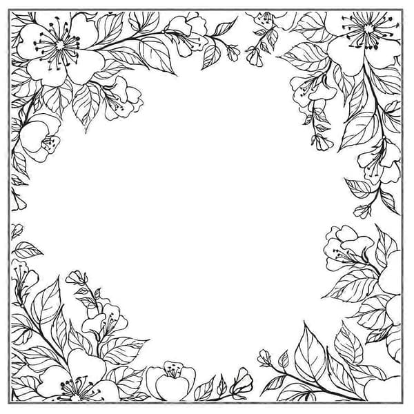 Blomster Silikone Klar Stempel Blomsterramme Baggrund Transparent Seglstempel