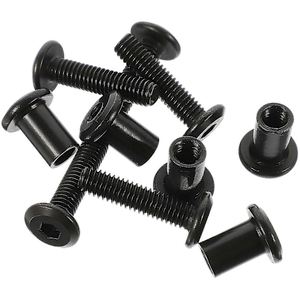 5 Set Bindningsskruv M6x25 Bultlock Mutter Försänkt Bälte Tunnmutter Anslutning