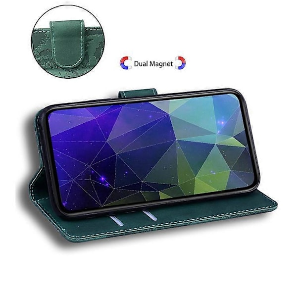 Kompatibelt Skal för Xiaomi Redmi 13C 4G / Redmi 13C 5G / Poco C65 4G PU Läder Tiger Mönster Telefonfodral Green