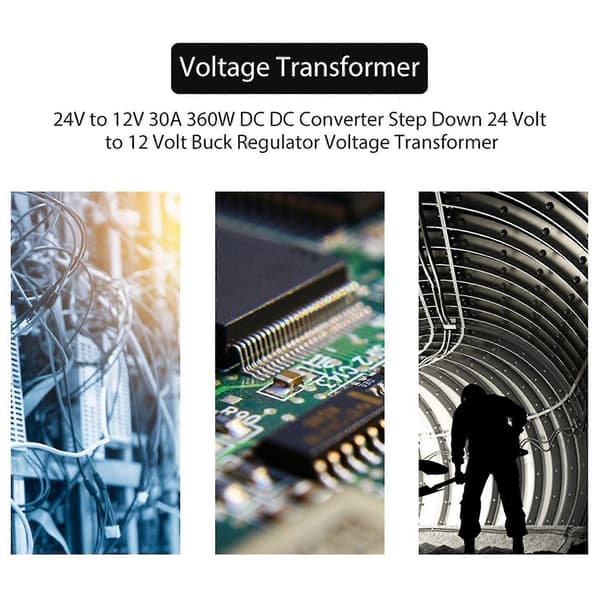 24V till 12V 30A 360W DC DC-omvandlare 24 Volt till 12 Volt Regulator Spänningstransformator