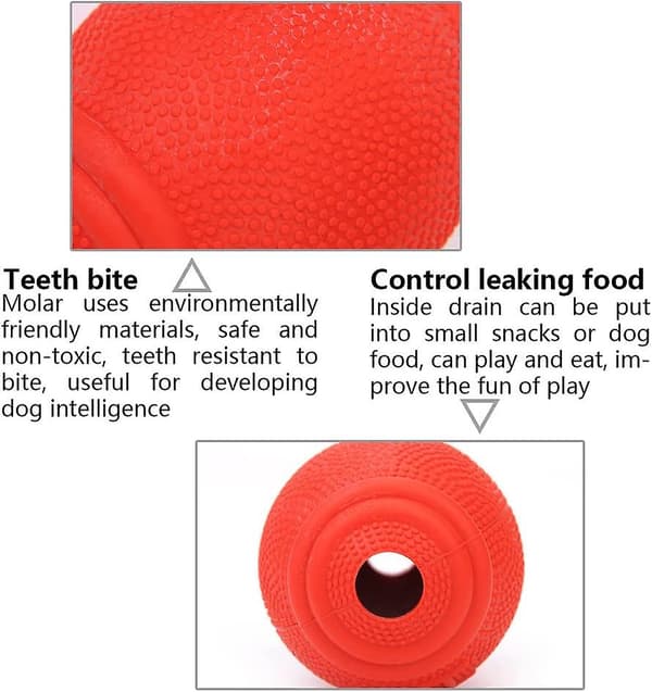 Kæledyrsgodbidsbold Foderdispenser Iq Godbidsdispenserende Bold Hunde Interaktivt Legetøj Gummi Tygelegetøj Langsom Foderautomat Til Katte Hunde