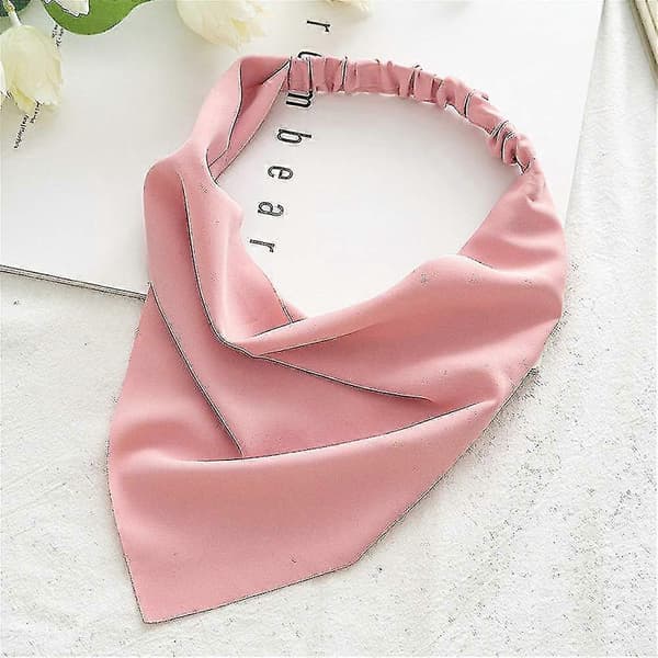 6 stk. Hårskjerf Ensfarvede Bandanas Elastiske Hårbånd for Jenter