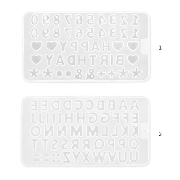 Håndlavede Engelske Bogstaver Silikoneform DIY Håndværk Polymer Ler UV Epoxy Form-fg