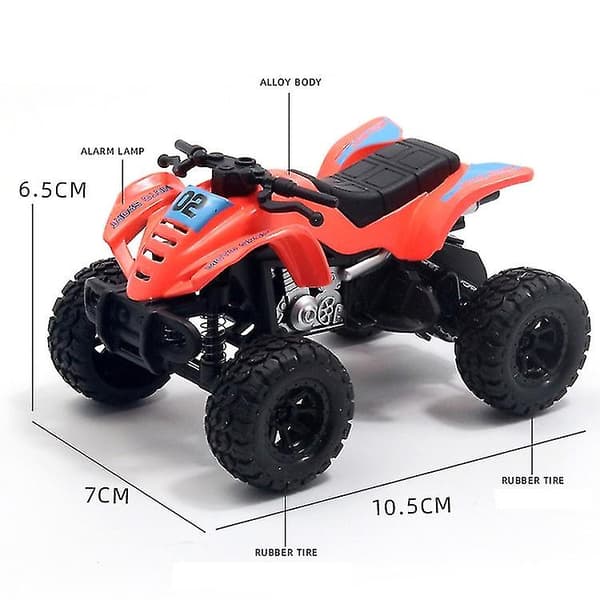 1:36 Simulation Strand Quad Bike Model Legetøjsbil til Børn (rød) SX
