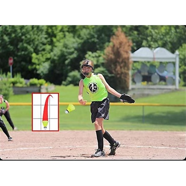 6 kpl Nylon Sulkapallosulkia, Pesäpallo/Softball Lyöntiharjoittelu Nopeita Sulkapalloja Vakaalla