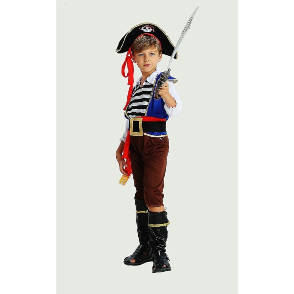 Eurooppalainen ja amerikkalainen Halloween-hahmojen jäljitelmä juhlarekvisiitta asu Cosplay Pirates of the Caribbean Napoleon Little Pirate korkealaatuinen L