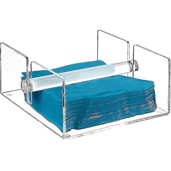 Akryl Servietholder, Med Holderstang, 17,8 X 17 X 8,9 Cm Til Bord, Fester Hjemme, Transparent
