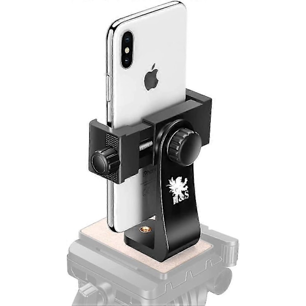 Zk- iPhone Stativ - Universelt Smarttelefonstativ med 360 Graders Rotasjon for Telefoner - Telefon Stativ Adapter med Justerbar Klemme - Telefontilbehør