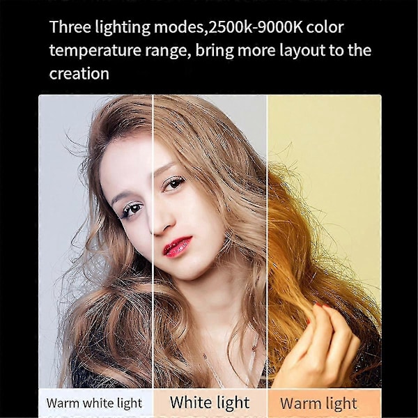 RGB LED Telefon Selfie Lys 2000Mah Batteri Genopladeligt Video Fyldlys Bærbar 3 Lystilstande Videolys
