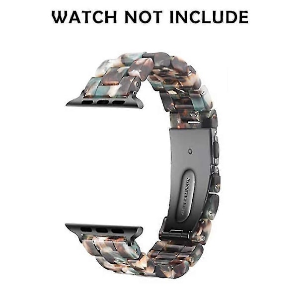 Slank Resin Armbånd Erstatning Klokkereim Tilbehør 42-44mm - Blå Blomst