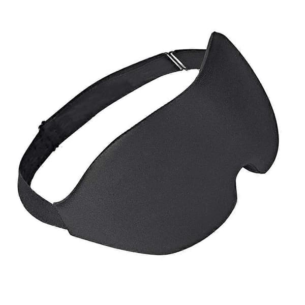 Sovemaske Blød Komfortabel Blindfold Memory Sponge Sort 25X10X3cm 1 Sæt