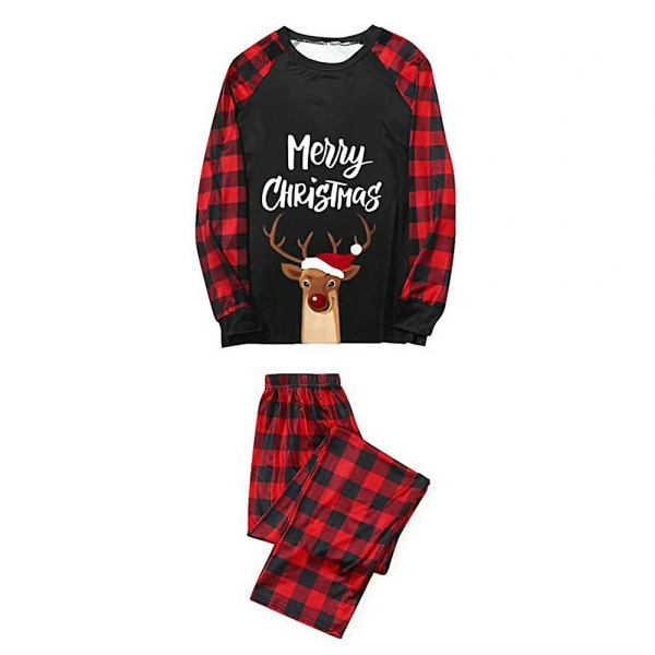 God Jul Familj Matchande Pyjamas Ren Print Pläd Pyjamas Set Jul Men 10-12 Years