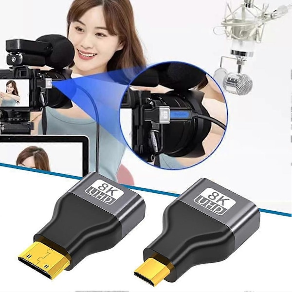 Bærbar PVC Video Adapter Micro Mini HDMI til HDMI 8K Forskellige Typer Skærm