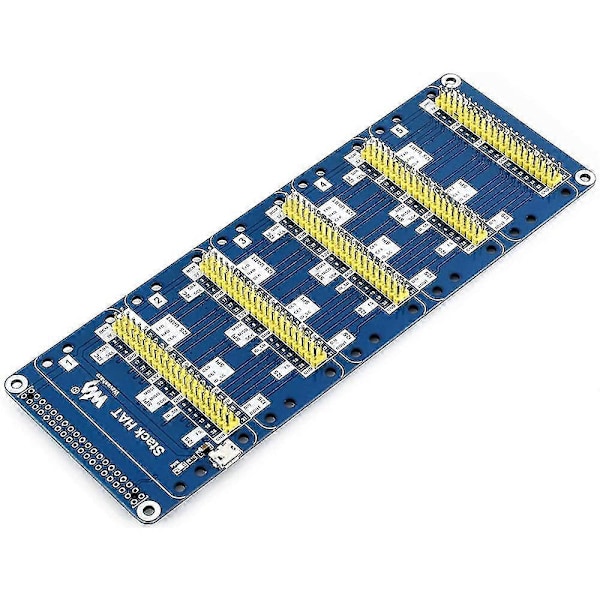 Stack HAT, ett I/O-expansionskit designat för , erbjuder 5 uppsättningar med 2X20 pinheaders, stapla upp till 5 HAT:ar