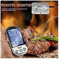 Digital Kötttermometer Trådlös Fjärrkontroll Mattermometer för Fisk Kött Timer Rökare Vattentät Grill Bbq Termometer för Grillning