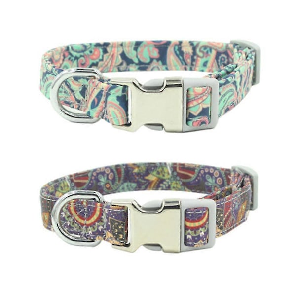 Katt Halsband Brytsäkert Set Om 2 St Stam Mönster Husdjur Säkerhet Justerbart Kattunge Halsband Bekvämt Mjukt Katt Halsband-storlek S 6 + 7