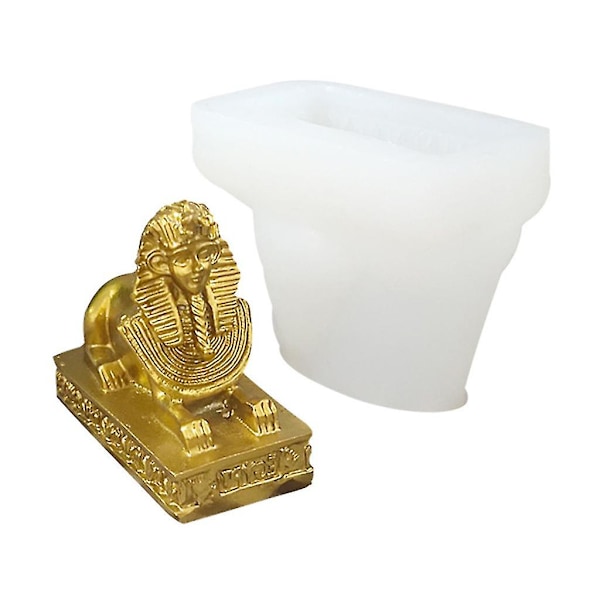 Egyptisk Sfinks Form Epoxy Resin Støbning Silikoneform DIY Håndværk Hjemme Ornament