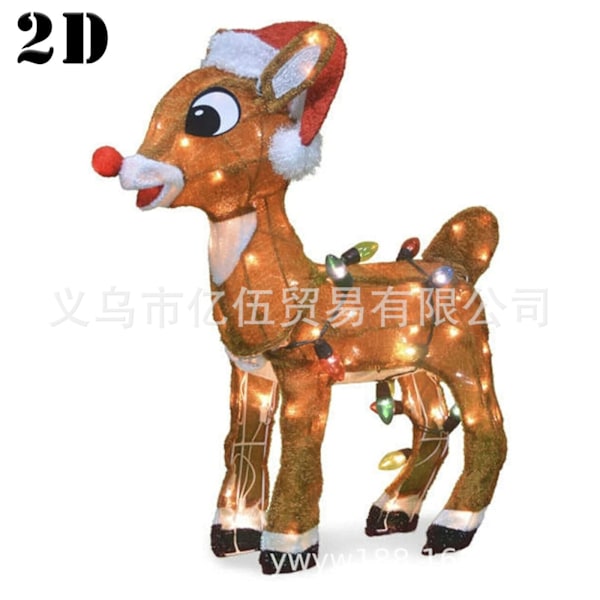 Julhund ljusslinga trädgårdsdekoration LED-ljus julscen layout dekoration ornament 10