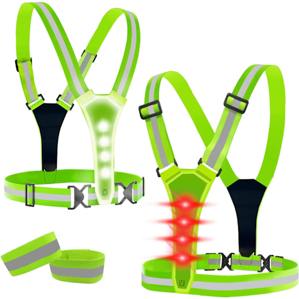 Heijastava Liivi, Pyöräilyliivi LED, Turvaliivit / Heijastavat Hihnat, Lapsille, Aikuisten, Juoksulle, Pyöräilylle