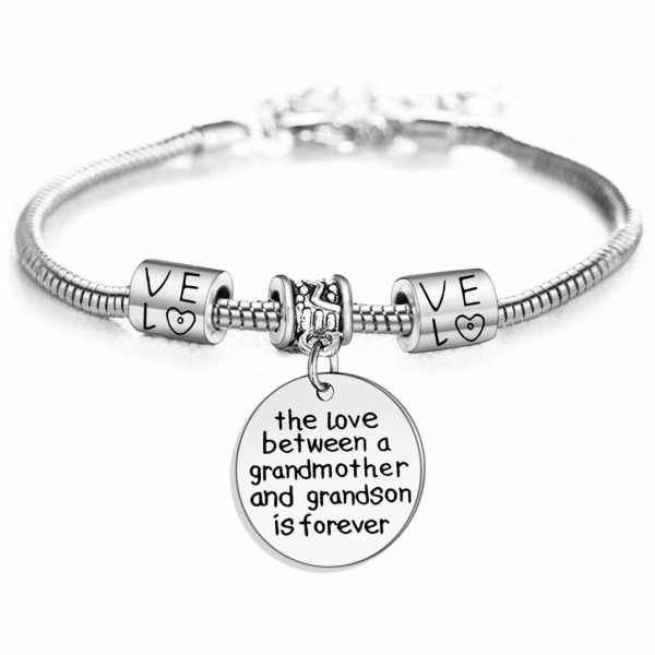Kärlek mellan en mormor och barnbarn är Forever Charm Armband Familj Smycken Mormor Julklapp