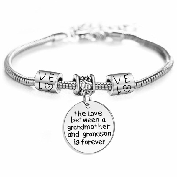 Kærlighed mellem en Bedstemor og et barnebarn er evigt Charm Armbånd Familie Smykker Bedstemor Julegave