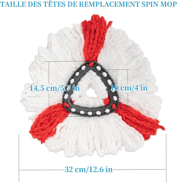 4-pak moppehoved 2-i-1 moppe til Vileda Turbo Refill