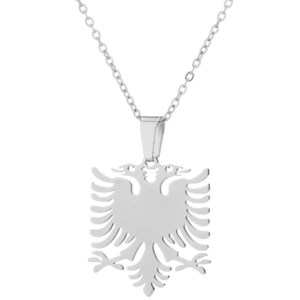 Halsband med shenja e flamurit albansk örn guldpläterad & silver