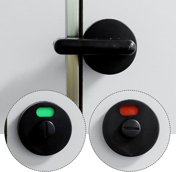 Dörrlås med zonindikator, integritetsindikator, toalettlås, 5-pack