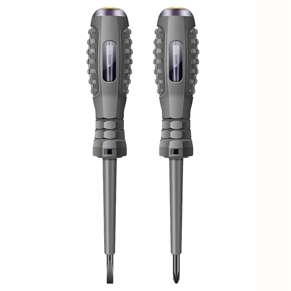 2st Digital Voltage Tester Pen Ac Beröringsfri induktionstest Penna Voltmeter Detektor Elektrisk skruvmejsel Grey