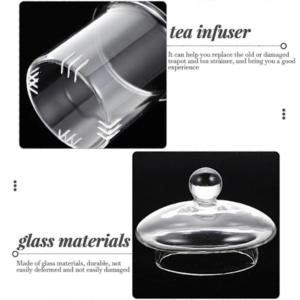 1 Sæt Transparent Te Filter Te Rest Si Loose Te Glas Brygger