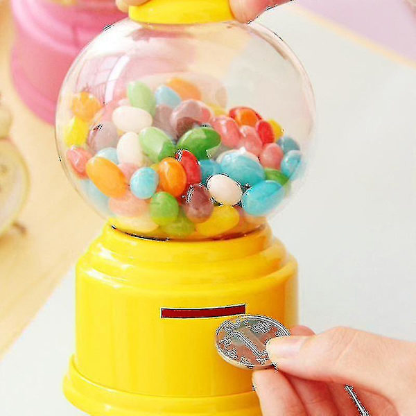 Söt Mini Godisautomat Bubbeldispenser Spargris Barnleksaker Barnpresent White