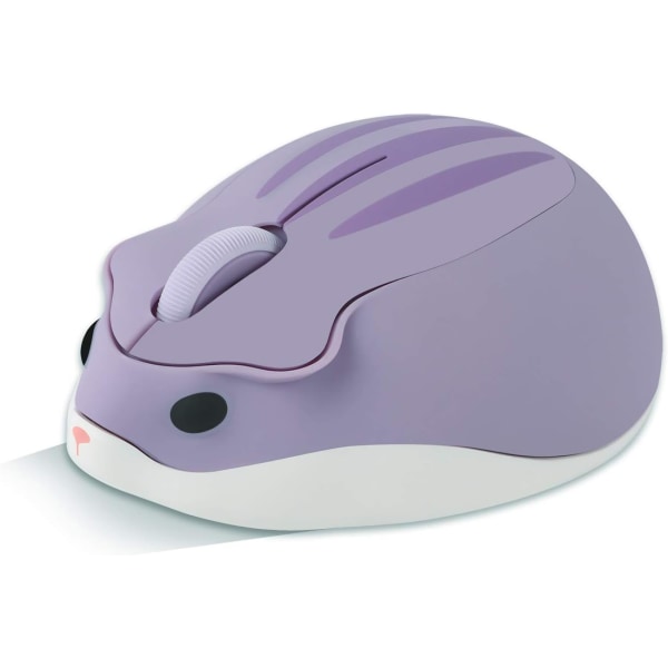 Trådløs mus Hamsterformet datamaskinmus 1200DPI Bærbar USB-mus med mindre støy (lilla)
