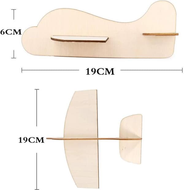 5 stycken DIY trä graffiti flygplan förskola pedagogisk vit embryo modell tom målar plug-in helikopter material