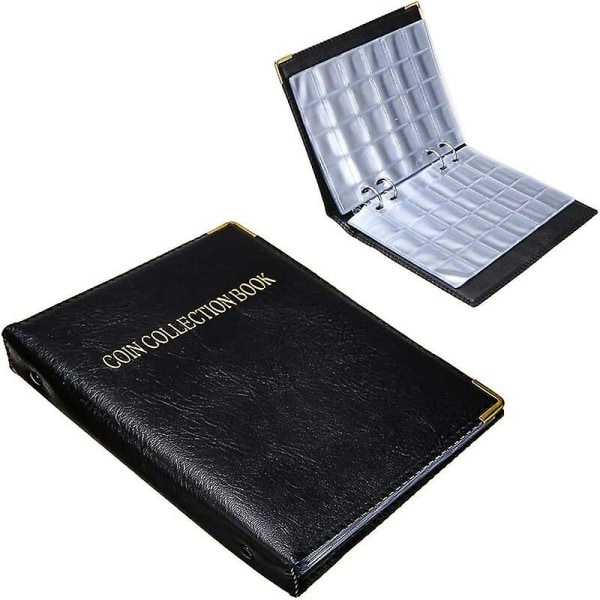480 Pockets Coin Collection -albumi, nahkainen kolikkoalbumi, Pariisin minttukansio, ihanteellinen halkaisijaltaan erikokoisille kolikoille