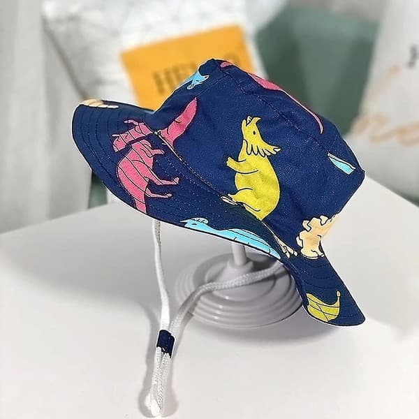 Børne Spandhat Justerbar Solhat Åndbar Strandhat Til Drenge Piger_ll Swordback Dragon 6-24 Months