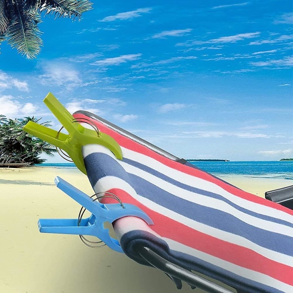 Strandhandduksklipp, 12 st stora tvättklämmor Klädnypor Tvättlina