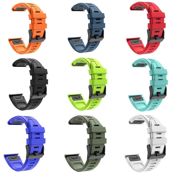 20/22/26mm Udskiftningsurrem til Garmin Fenix-6 6X 6S Pro Forerunner 945 Black 26mm