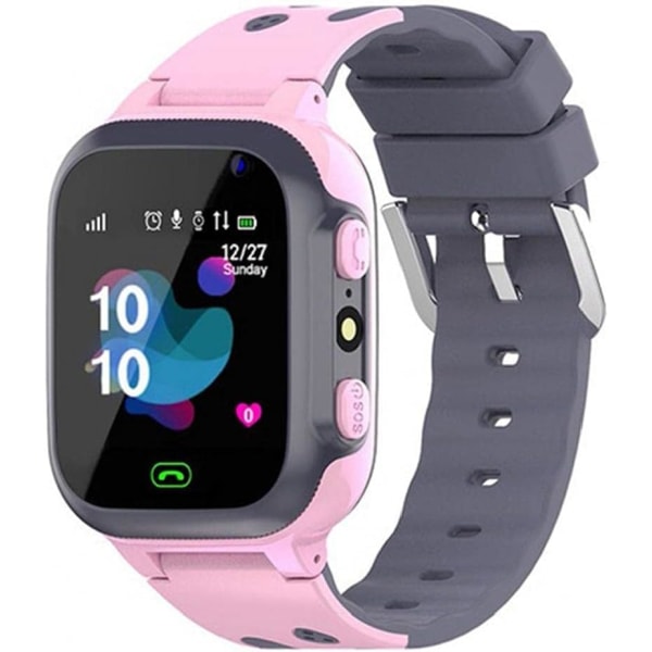 Kids Smart Watch Q16 Vandtæt håndledsspil Smartwatch Location Tracker med kameravækkeur SOS til drenge piger Pink
