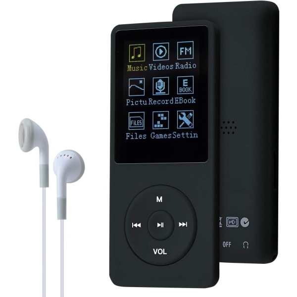 Bärbar MP3-musikspelare 70 timmars musikuppspelning Hi-Fi MP3-spelare
