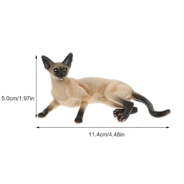 Artificiell Kattmodell Trädgårdskatt Skulptur Bordskatt Figur Inomhus Simulation Katt Figurin