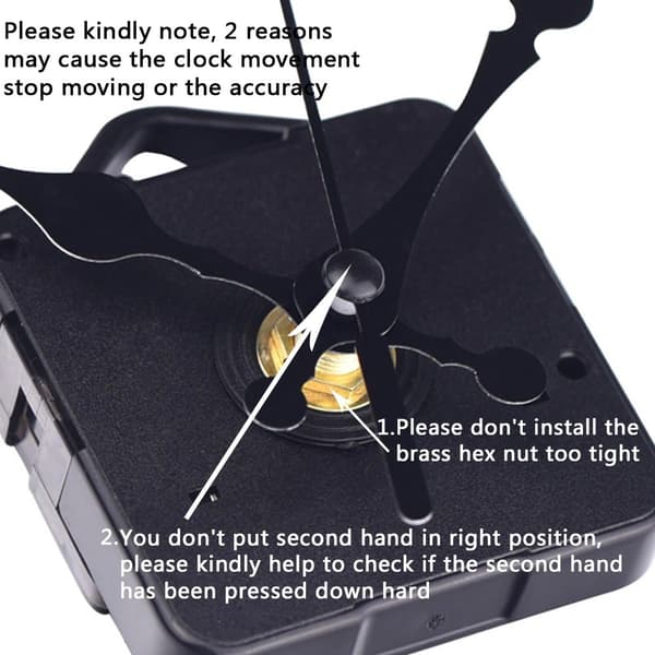 Ur Værk Pendul Bevægelse Quartz Ur Ur Værk Bevægelse DIY Ur Dele Mekanisme Reparationsværktøj Sort