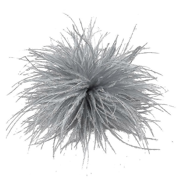 Fjerbrosche Fjer Corsages Klæde Dekorationer Struds Fjer Materiale Gray