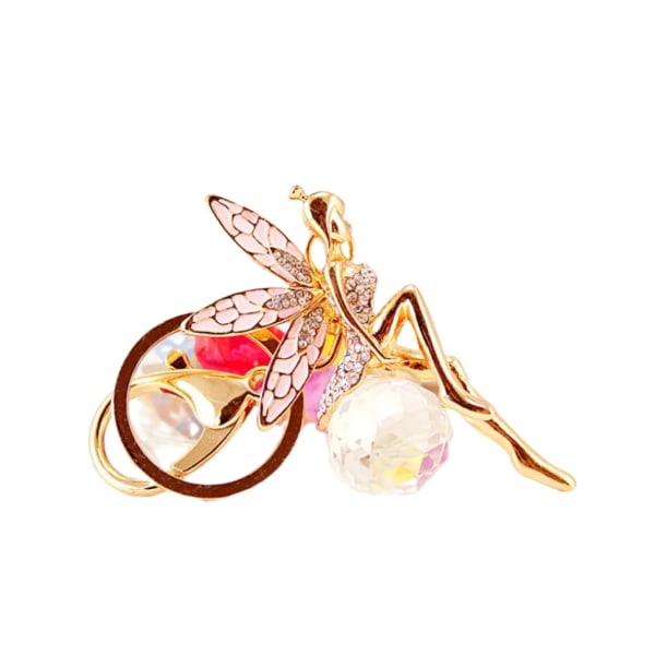 Nøkkelring Crystal Angel Girl Diamond Car Ornament Nøkkelring Nøkkelring Bag Anheng dekorasjon