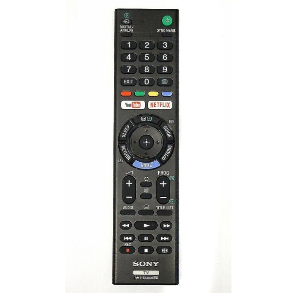 Rmt-tx300e för Sony TV-fjärrkontroll Rmttx300e Youtube Netflix
