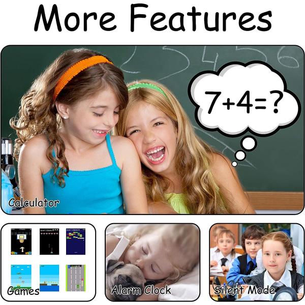 Kids Game Smart Watch -telefon, HD Touch Screen Handled Smartwatch för 3-12 år gamla pojkar flickor med kamera (gul)