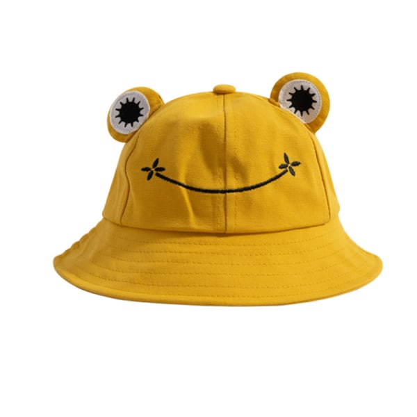 Cartoon Frog Bucket Hat, Unisex sommarsolhatt för vuxna, vikbar fiskehatt med bred brätte