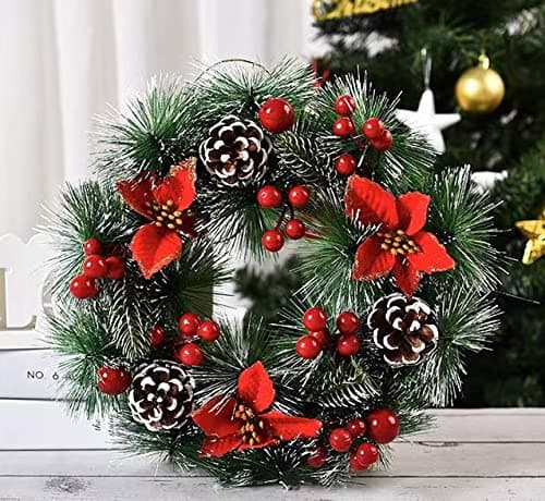 Adventskransdekorasjon på dørbordet