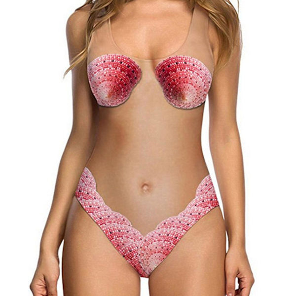 Dametøj 3D Sjov Badetøj Strandtøj - Håret Bryst, Ananas, Enhjørning Print Pink S